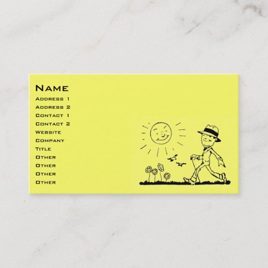 Retro Businessman Visitenkarte (Vorderseite)