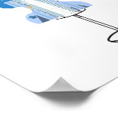 Retro Bustier Corset Painting Art Print Poster (Ecke)