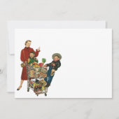 Retro Busy Grocery Kupon Party Leere 12x18 Einladung (Vorderseite)
