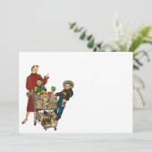 Retro Busy Grocery Kupon Party Leere 12x18 Einladung (Stehend Vorderseite)