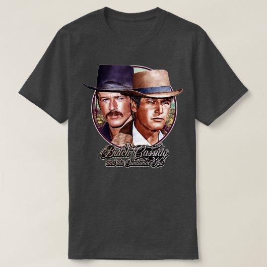 Retro Butch Cassidy und der Sundance Kid Outlaw Tr T-Shirt (Design vorne)