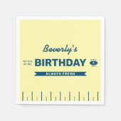 Retro Butter Stick Personalized Birthday Party Serviette (Vorderseite)