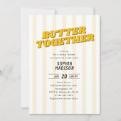 Retro Butter Together Yellow Bridal Shower Einladung (Vorderseite)