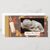 Retro Butterfells Fotokarte Ankündigung (Vorne/Hinten)