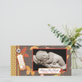 Retro Butterfells Fotokarte Ankündigung (Stehend Vorderseite)