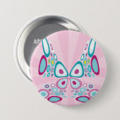 Retro Butterfly Abstrakter Pop Kunst Button (Vorne & Hinten)