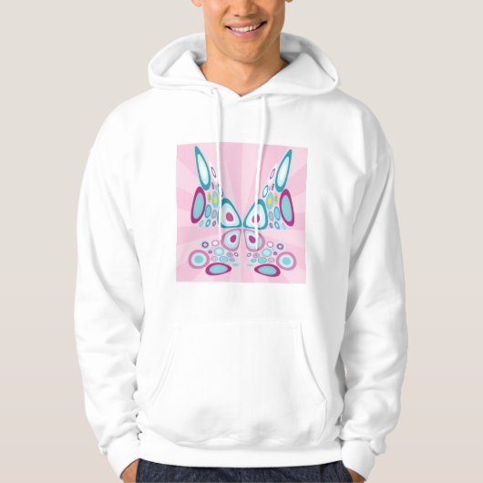 Retro Butterfly Abstrakter Pop Kunst Hoodie (Vorderseite)