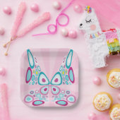 Retro Butterfly Abstrakter Pop Kunst Pappteller (Party)