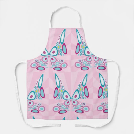 Retro Butterfly Abstrakter Pop Kunst Schürze (Vorderseite)