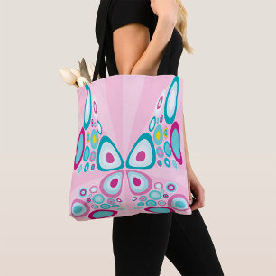 Retro Butterfly Abstrakter Pop Kunst Tasche