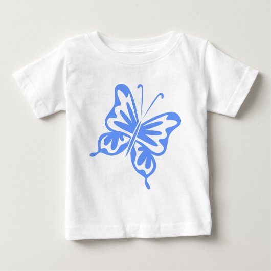 Retro Butterfly - Baby Blue Baby T-shirt (Vorderseite)