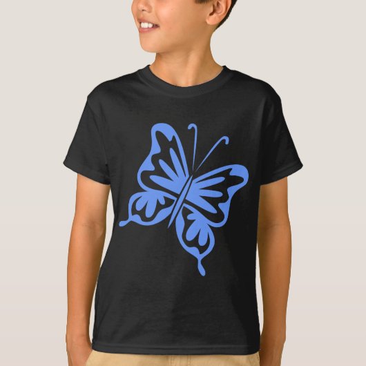 Retro Butterfly - Baby Blue T-Shirt (Vorderseite)