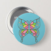 Retro Butterfly Button (Vorne & Hinten)