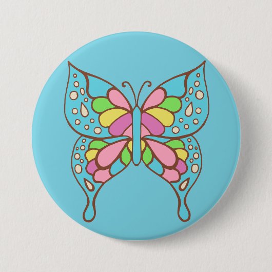 Retro Butterfly Button (Vorderseite)