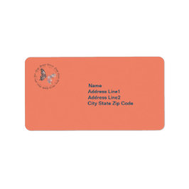 Retro Butterfly Christlich Quotes Design Adressaufkleber