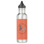 Retro Butterfly Christlich Quotes Design Edelstahlflasche (Links)