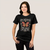 Retro Butterfly Floral Abschluss Tri-Blend Shirt (Vorderseite voll)