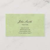 Retro Butterfly & Floral Patternkarte Visitenkarte (Rückseite)