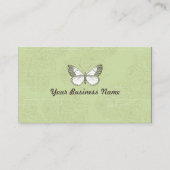 Retro Butterfly & Floral Patternkarte Visitenkarte (Vorderseite)