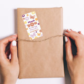 Retro Butterfly Geburtstag Danke Adressaufkleber