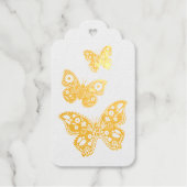 Retro Butterfly Geburtstag Danke Geschenkanhänger (Vorderseite)