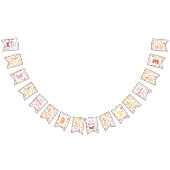 Retro Butterfly Geburtstagsparty Wimpelkette (Alle)