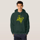 Retro Butterfly - Gelb Hoodie (Vorne ganz)