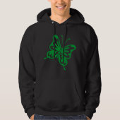 Retro Butterfly - Gras grün Hoodie (Vorderseite)