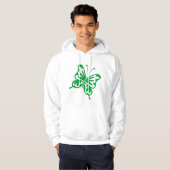 Retro Butterfly - Gras grün Hoodie (Vorne ganz)
