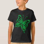Retro Butterfly - Gras grün T-Shirt (Vorderseite)