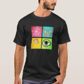 Retro Butterfly Groovy Daisy Blume Mushroom Eye T T-Shirt (Vorderseite)