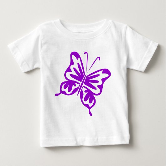 Retro Butterfly - Lila Baby T-shirt (Vorderseite)