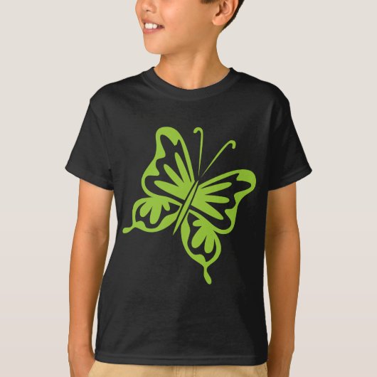 Retro Butterfly - Mars grün T-Shirt (Vorderseite)
