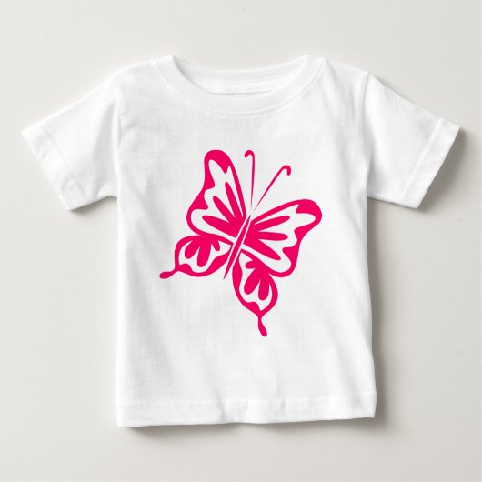 Retro Butterfly - Neon Red Baby T-shirt (Vorderseite)