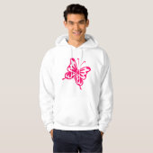 Retro Butterfly - Neon Red Hoodie (Vorne ganz)