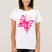 Retro Butterfly - Neon Red T-Shirt (Vorderseite)