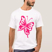 Retro Butterfly - Neon Red T-Shirt (Vorderseite)
