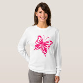 Retro Butterfly - Neon Red T-Shirt (Vorne ganz)