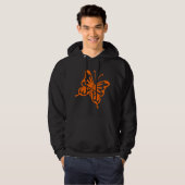 Retro Butterfly - Orange Hoodie (Vorne ganz)