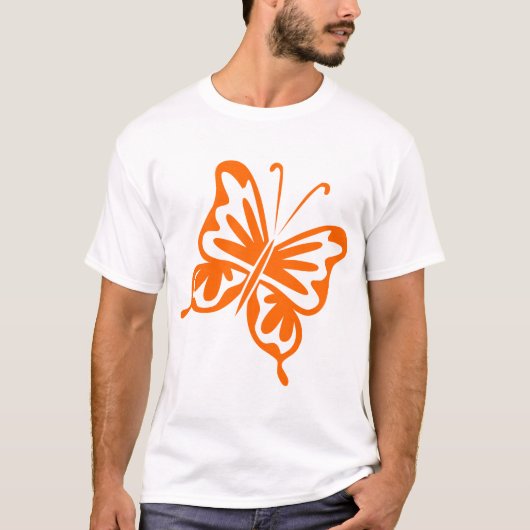Retro Butterfly - Orange T-Shirt (Vorderseite)