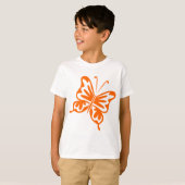 Retro Butterfly - Orange T-Shirt (Vorne ganz)