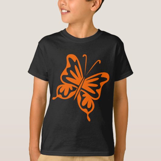 Retro Butterfly - Orange T-Shirt (Vorderseite)