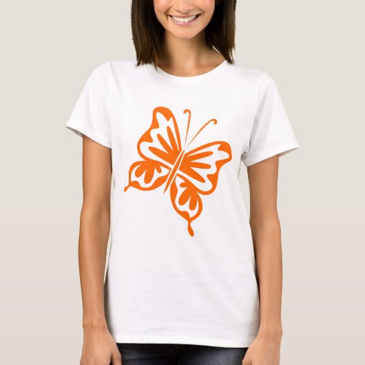 Retro Butterfly - Orange T-Shirt (Vorderseite)