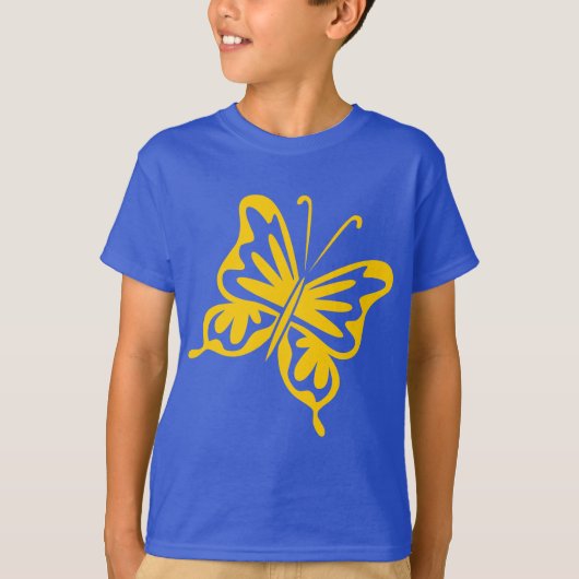 Retro Butterfly - orange T-Shirt (Vorderseite)