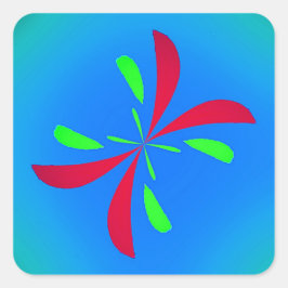 Retro Butterfly  Quadratischer Aufkleber