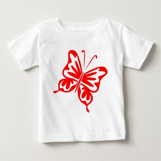 Retro Butterfly - Rot Baby T-shirt (Vorderseite)