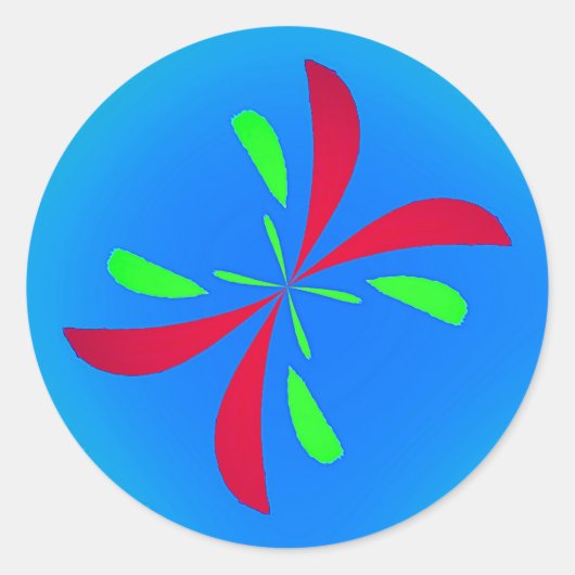 Retro Butterfly Runder Aufkleber (Vorderseite)