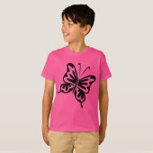Retro Butterfly - Schwarz T-Shirt (Vorne ganz)