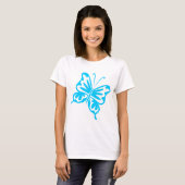 Retro Butterfly - Sky Blue T-Shirt (Vorne ganz)