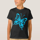 Retro Butterfly - Sky Blue T-Shirt (Vorderseite)